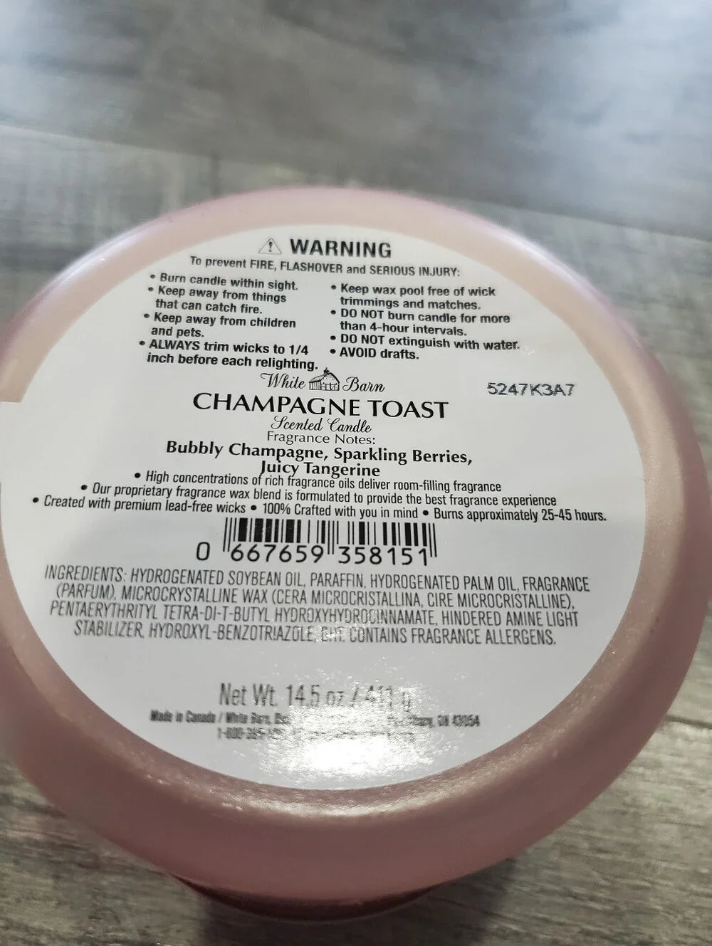 Bath And Body Works Champagne Toast 3 Wick Candle - Picture 4 of 4